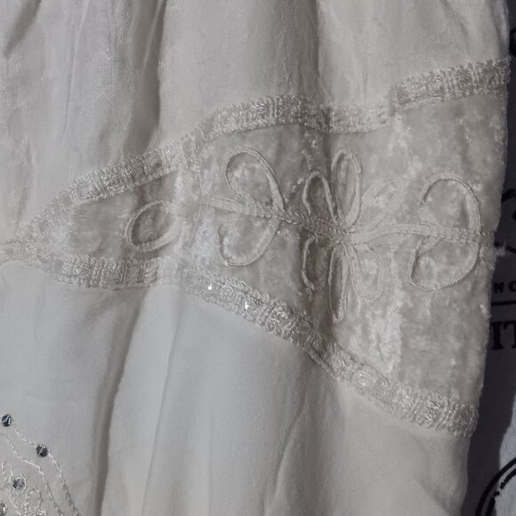 Braja Exclusives Boho Jewel White Ivory Drawstring Skirt NWT One Size Fits Most - Picture 8 of 8